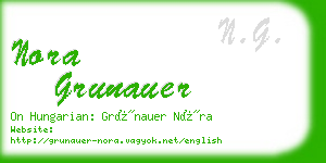 nora grunauer business card